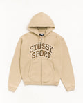 STÜSSY SPORT ZIP HOODIE - Tan
