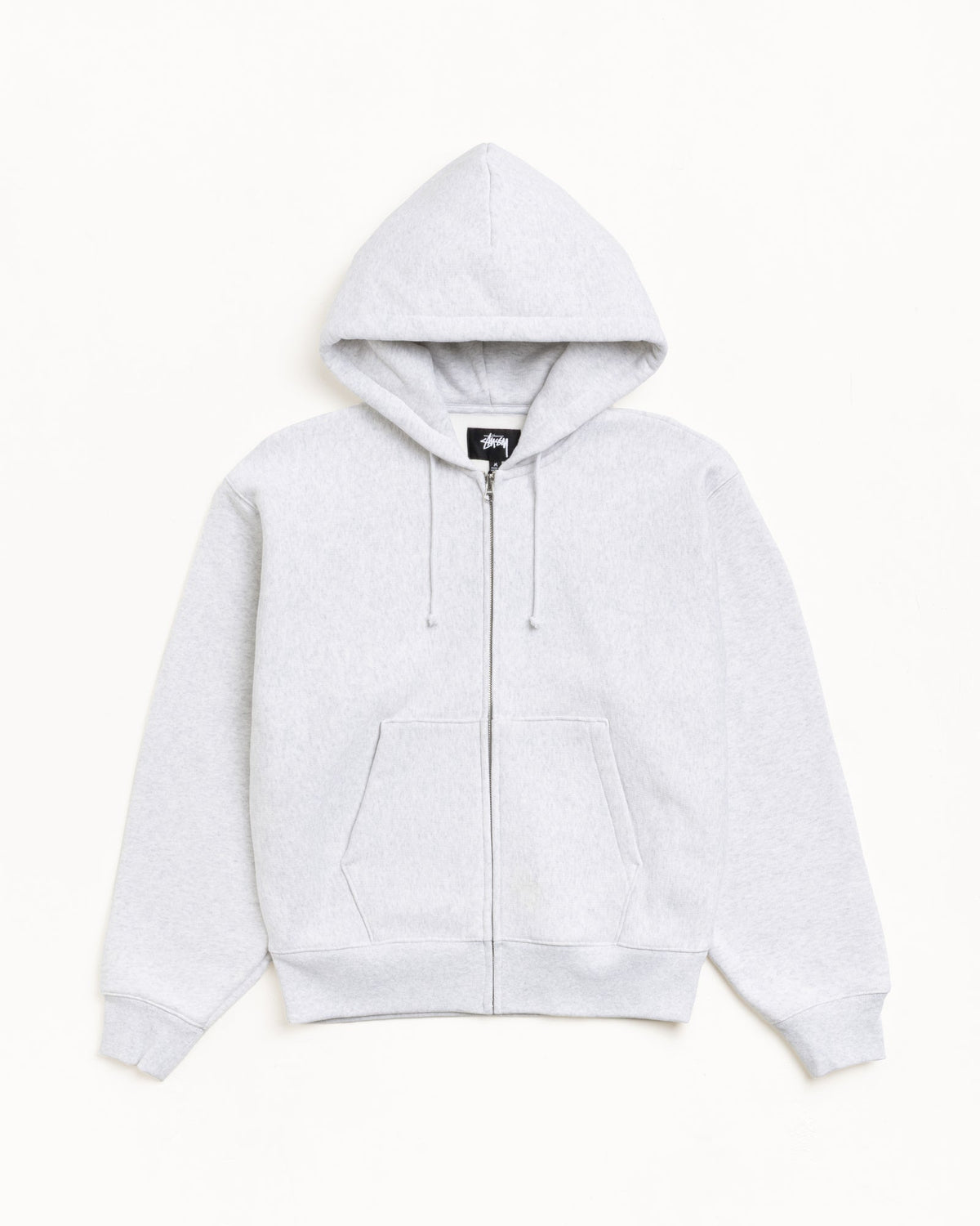 BASIC DIAMOND ZIP HOODIE - Ash Heather