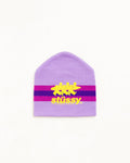 STRIPE SKI BEANIE - Purple