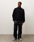 ZIP FLEECE MOCK NECK - Black