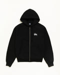 BASIC STÜSSY ZIP HOODIE - Black