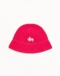 BASIC KNIT BUCKET HAT - Red