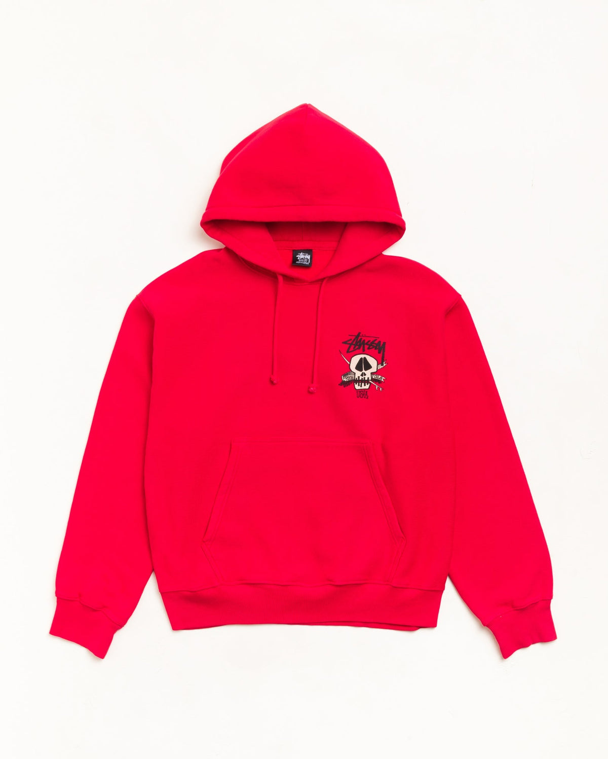 FRESH FOILS HOODIE GARMENT DYED - Red