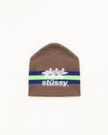 STRIPE SKI BEANIE - Tan