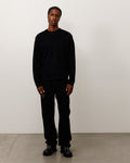 WAVE KNIT SWEATER - Black