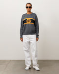 STRIPED HIBISCUS SWEATER - Grey