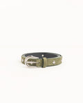 SPADE EMBLEM BELT - Olive Suede