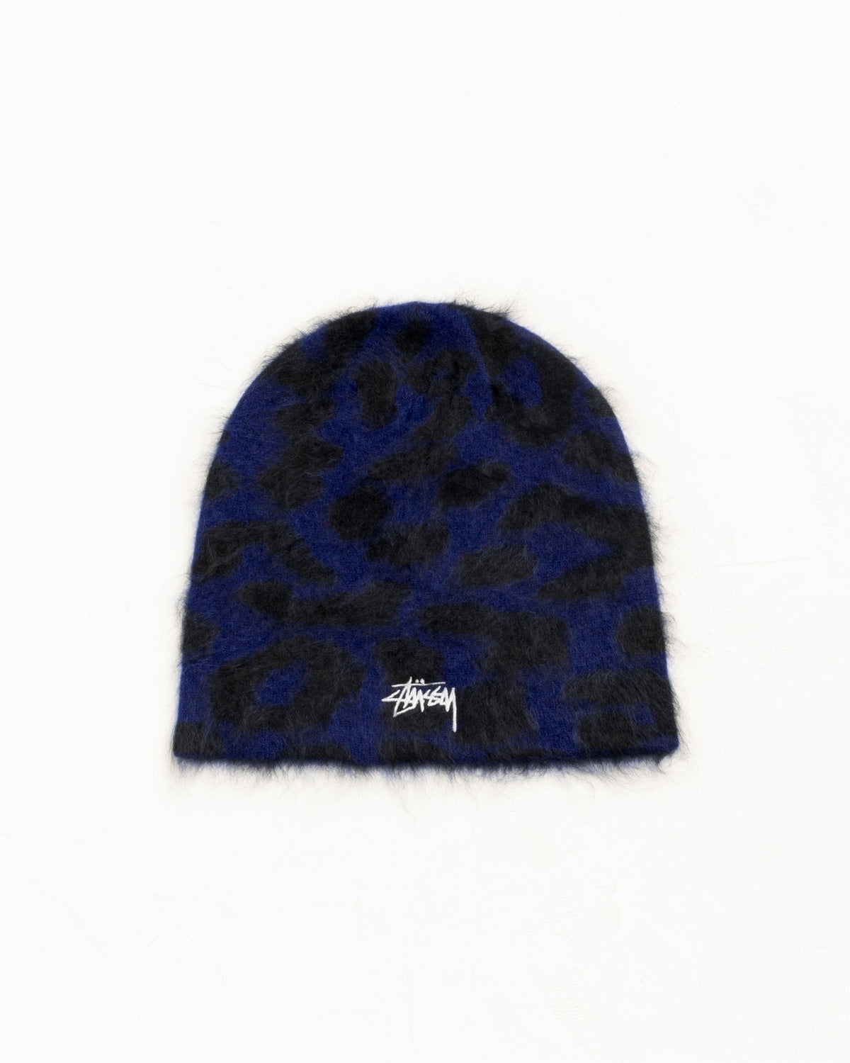 CASHMERE LEOPARD SKULLCAP - Royal