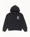 FRESH FOILS HOODIE GARMENT DYED - Faded Black