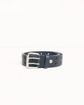 PUNCH OUT LEATHER BELT - Black
