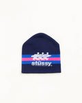 STRIPE SKI BEANIE - Navy