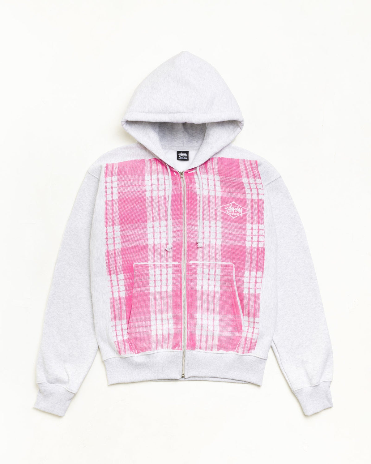PRINTED PATTERN ZIP HOODIE - Pink Palaka