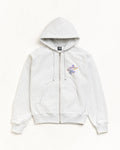 DOT SURF PUFF PRINT ZIP HOODIE - Ash Heather