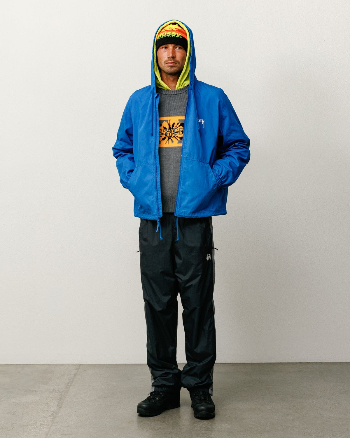 SIDE STRIPE TRACK PANT - Black