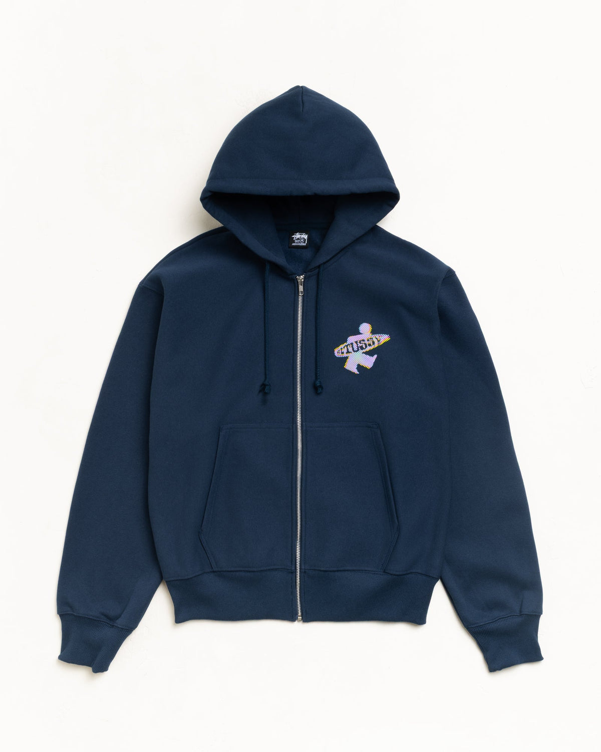 DOT SURF PUFF PRINT ZIP HOODIE - Navy