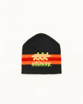 STRIPE SKI BEANIE - Black