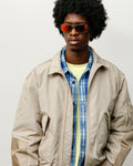 MIKEY POLARIZED SUNGLASSES - Frost Smoke/Polarized Red Lens