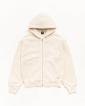 LINK SPORT ZIP HOODIE GARMENT DYED - Bone